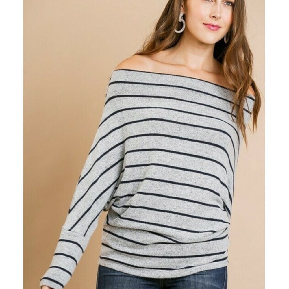 Friday Night Stripes, Off the Shoulder Top